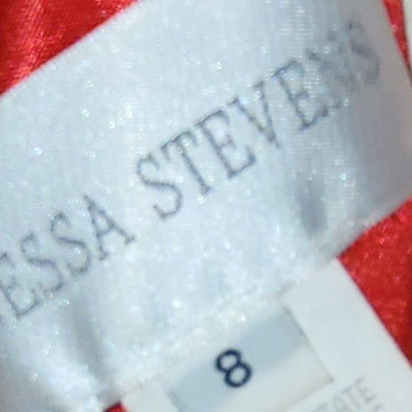 Vanessa Stevens Red Sparkle Evening Gown Circa 1993 - Picture 7 of 8